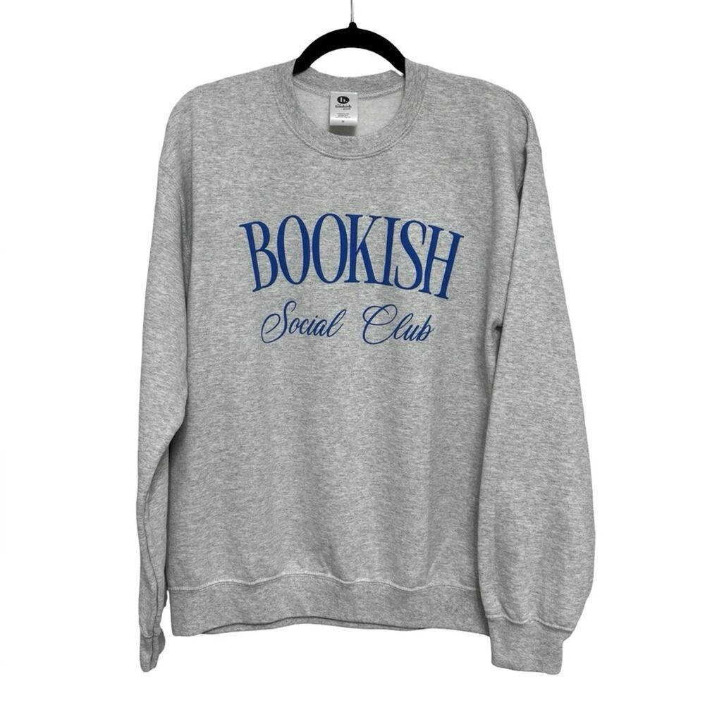 BOOKISH Social Club Gray Graphic Sweatshirt